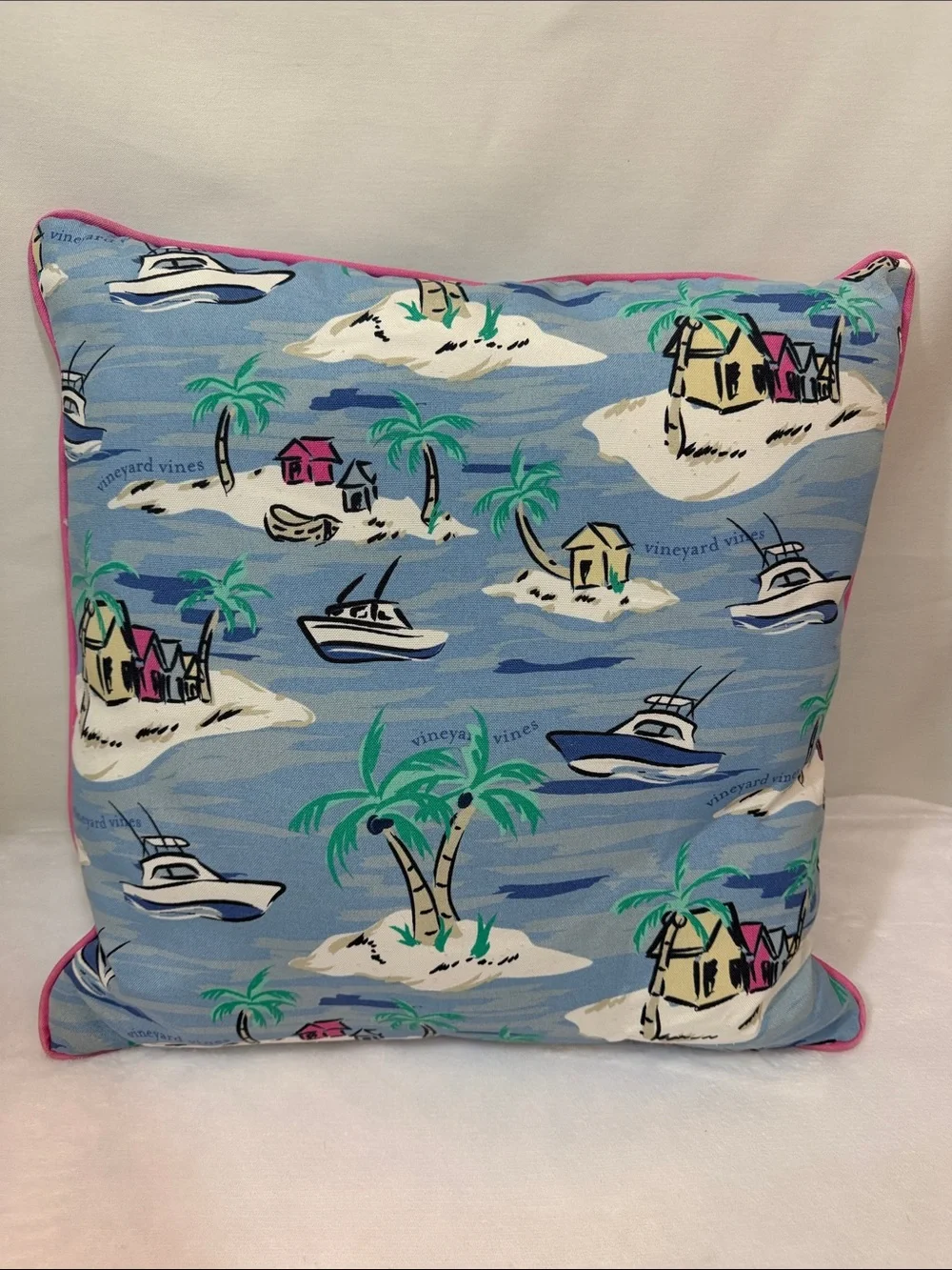 Vineyard Vines For Target Tropical Island Print Accent Pillow